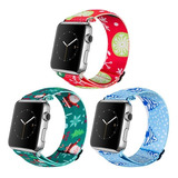 Malla Elastica Para Apple Watch 42-44-45mm  Navidad A/b/c