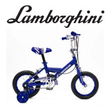 Bicicleta R12 Cuadro Reforzado Lamborghini Nene Azul