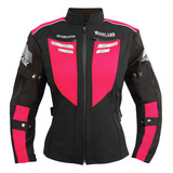 Chamarra Moto Mujer Impermeable Protecciones Biker Wkl 85 Rs