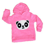 Blusa De Frio Infantil Pelinho Desenho Panda Casaco Menina 