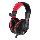 Headset Gamer Com Adaptador P2/p3 Preto E Vermelho -eLG