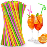 17 Inch Mammoth Bendy Straws - Assorted Neon By Barprod...