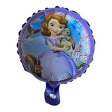 Pack 5 Globos Metalizados Redondos Princesita Sofia 23cm