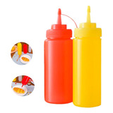 Set De 2 Pote De Salsas Dispensador Dispensadores Para Salsa