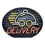 Cartel Delivery En Neón Led / Flex / Logos / Comercios