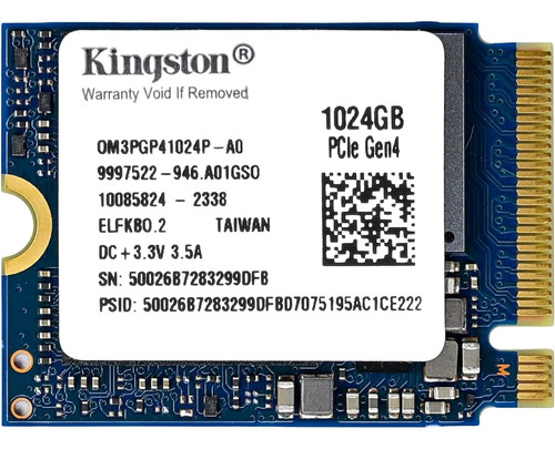 Kingston Ssd M.2 2230 Pcie Gen 4.0x4 Nvme De 1 Tb