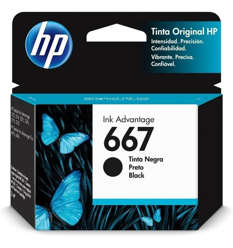 Cartucho Tinta Hp 667 Negro 1275 2374 2375 2376 2775 6475