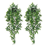 Plantas Artificiales Colgantes En Macetas Para Pared, 2 Unid