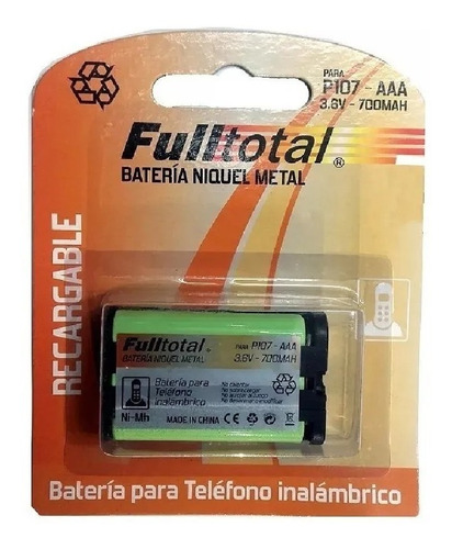 Bateria Recargable Para Telefono P107 Aaa Full Total