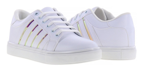 Tenis Dama Sneakers De Plataforma Lineas Tornasol Erez