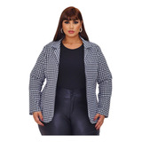 Blazer Casaco Feminino Plus Size Blusa Tendência