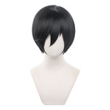 Blue Lock Itoshi Rin Cosplay Peluca Corto Pelo 32cm