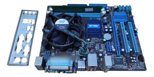 Placa Mãe Asus P5g41t-m Lx2/br +2 Gigas +dual Core Funcionan