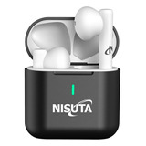 Auriculares Bluetooth Earbuds Nisuta Ns-aubtws11 Color Blanco