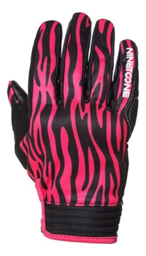 Guantes Moto Mujer Nine To One Zebra Rosa Negro Cycles