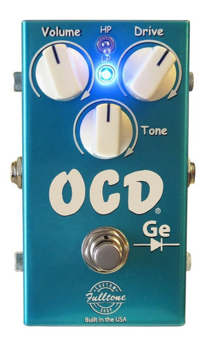 Pedal De Efecto Fulltone Custom Shop Obsesive Compulsive Drive Germanium (cs-ocd-ge)  Celeste