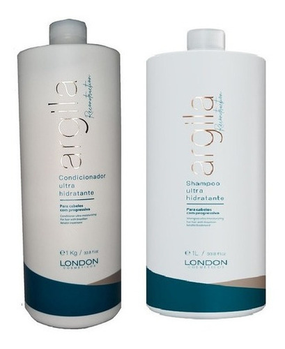 Kit London Argila Shampoo 1000ml + Condicionador 1000ml