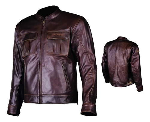 Campera De Moto De Cuero Octane Chicago Leather Jacket