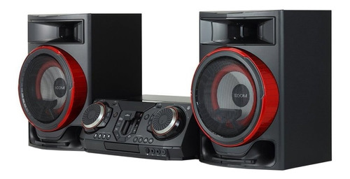 Mini System LG Xboom Cl87 Preto Y Vermelho Com Bluetooth 2350w De Potência - 100v/240v