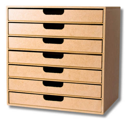 Organizador 7 Gavetas Folha A4 Router 33x23x33 Mdf