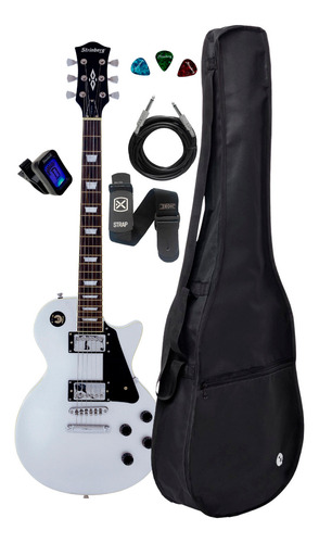 Guitarra Lps-230 Strinberg Les Paul Prata Kit Capa Cabo Full