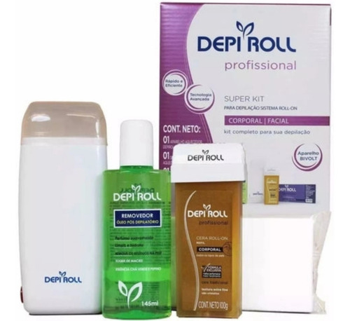 Kit Aquecedor Depilação Roll On Corporal Facial Buço Depirol