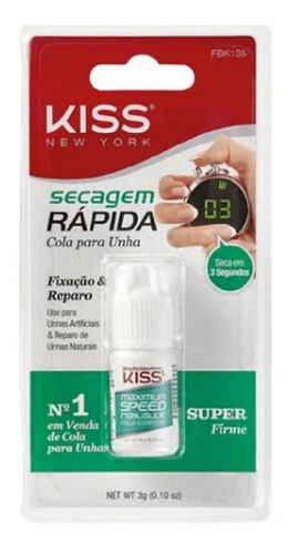 Colas Para Unhas Postiças Kiss New York Secagem Rápida 3seg