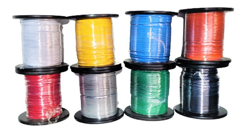 Carrete Cable Automotriz Plastico Calibre 16 100 Mts Colores