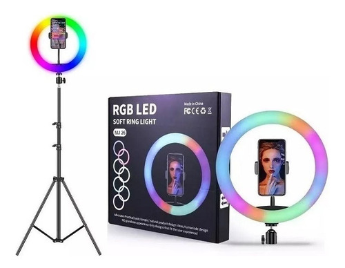 Aro De Luz Led Colores 26 Cm Fotografia Selfie +tripode Mj26