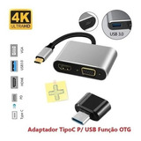 Hub Thunderbolt Usb Tipoc 4em1 Mac iPad Noteb Smartphone Otg