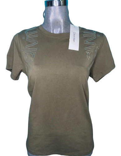 Playera Calvin Klein Talla S De Dama Original Verde Nuevo.