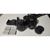  Canon Eos Rebel T3i Dslr Con 2 Lentes Y 4 Baterias.