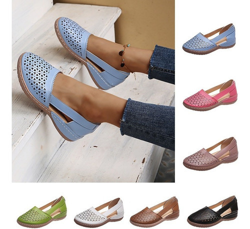 Zapatos Mocasín Dama Hueco 7 Colores Tallas 36-43 [u]