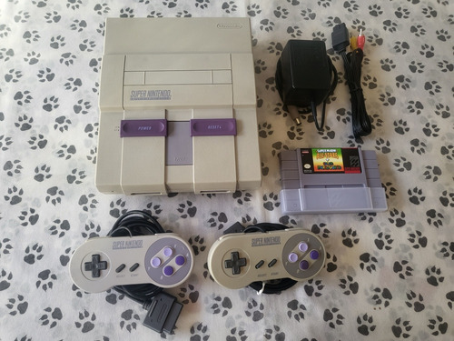 Super Nintendo Fat Completo + Super Mario World & All Stars