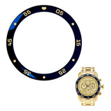  Bisel Para Invicta Pro Diver Azul / Dourado Premium