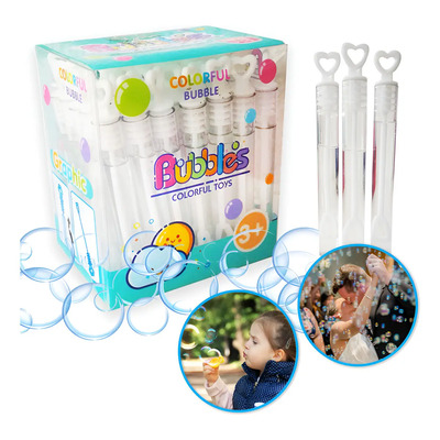 48 Tubo Burbujero En Gel Corazón Blanco Fiesta Evento Boda Color Transparente | MercadoLibre