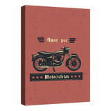 Cuadro Decorativo Canvas Motos Motocicleta Vintage Color Motos Motocicleta Vintage 18 Armazón Natural