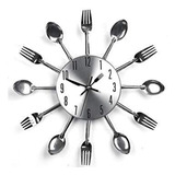 Reloj De Pared De Cocina Con Cucharas Y Tenedores, Gran Deco