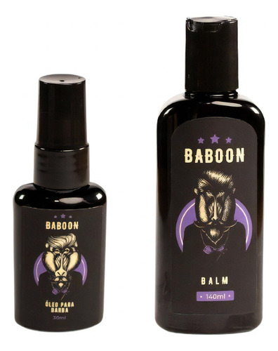 Kit 1x Óleo Para Barba + 1x Balm Hidratante - Baboon