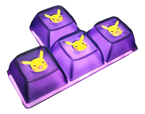  Keycap Teclado Mecanico Pikachu Pokemon 4pzas Personalizado