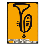 #761 - Cuadro Vintage / Jazz Música Saxo Trompeta No Chapa