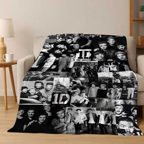 Manta De Franela 3d Con Combinación Rock-one Direction, &k