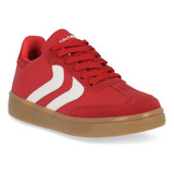 Sneakers Formales Pr56215 Polipiel Mujer Bicolor Rojo