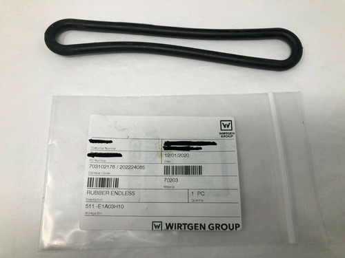 Wirtgen 70203 Rubber Endless For Conveyor Cover  Cch