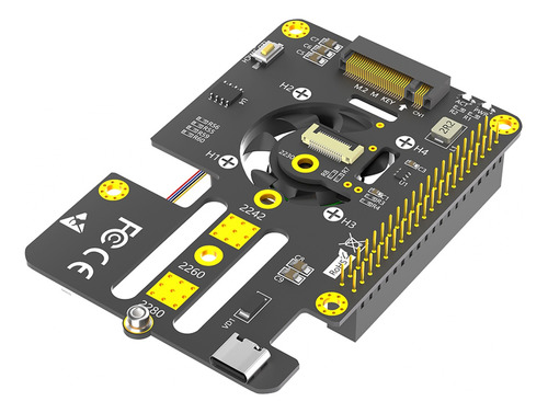 Adaptador Combinado 3 En 1 M.2 Nvme A Pcie Con Ventilador Y