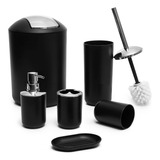 Set Accesorios Baño Dispensador Jabón Caneca Taza Cepillo X6