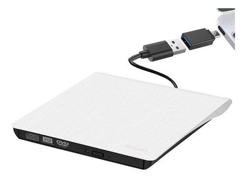 Unidad De Dvd Y Cd Externa Usb 3.0 / Usb-c Mougerk +/- Rw