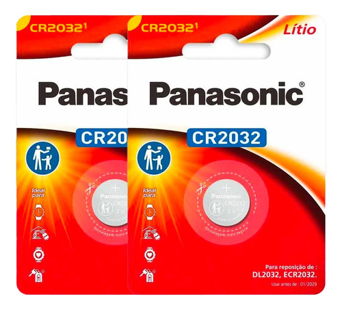 2 Baterias Cr2032 Panasonic