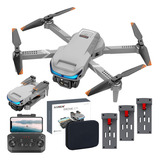 Mini Drone Axnen 4k Xt9 3 Battery Con Dual Cámara Hd 2.4ghz 3 Baterías Gris