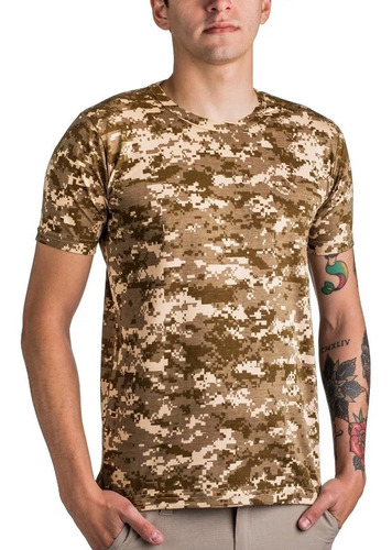 Remera Camuflada Digital Desert Oscuro / Manga Corta